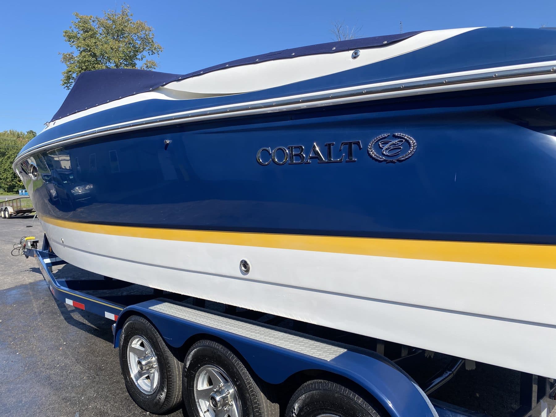 The same Cobalt, gelcoat deep and reflective
