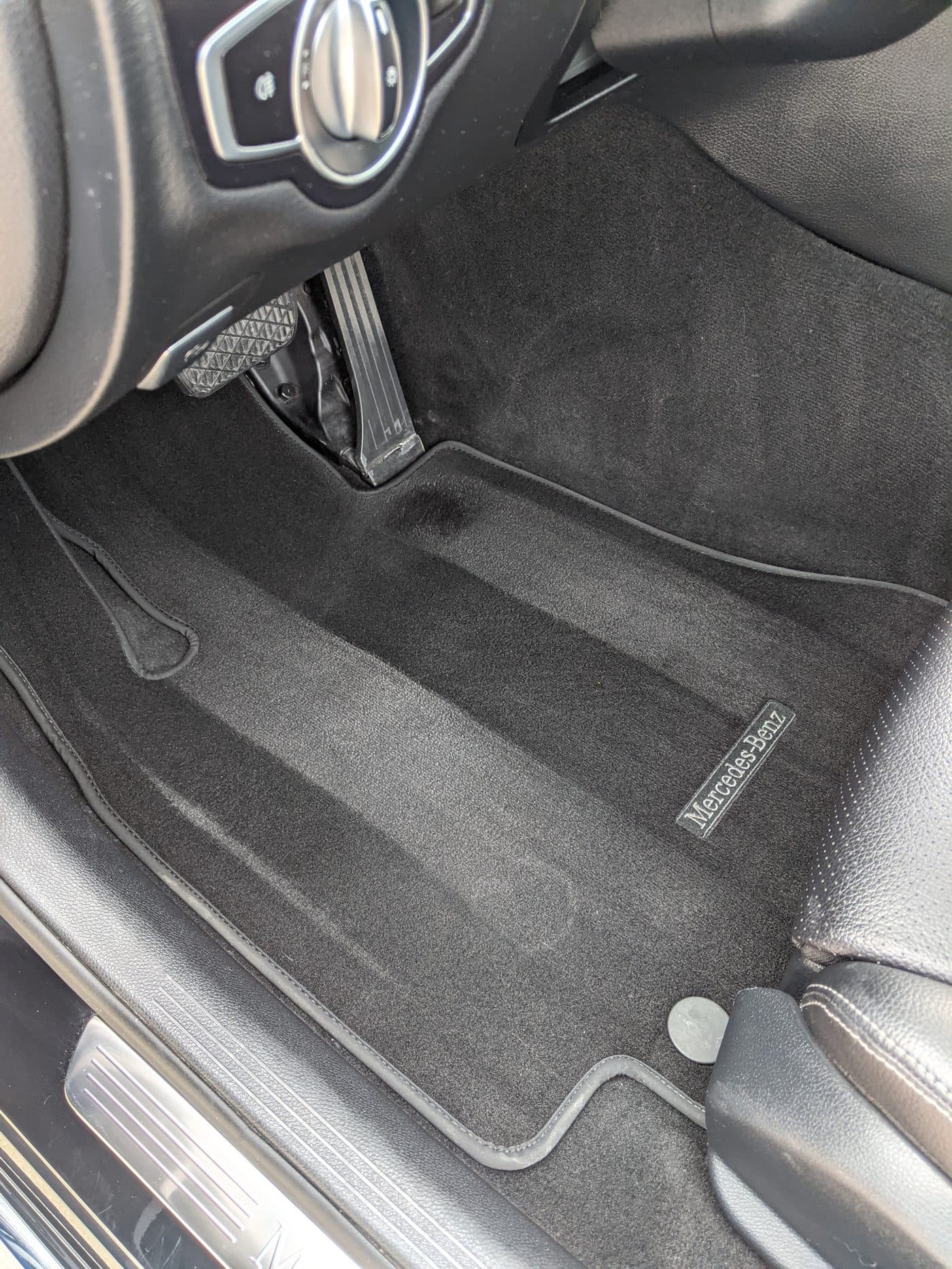 The same carpet cleaned back to black